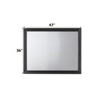 Minimalist Design Mirror with Smooth Edge - White, Black, or Dark Gray