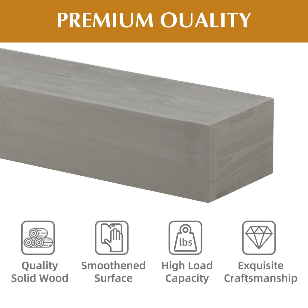 Floating Fireplace Mantel Shelf with Invisible Wall Mount - Multiple Colors
