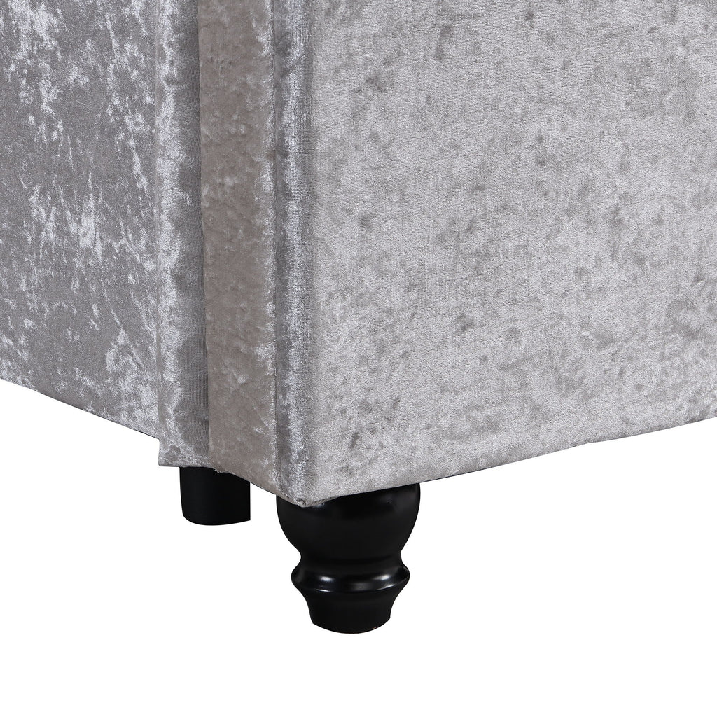Queen Upholstered Storage Bed with Hydraulic Lift - Beige