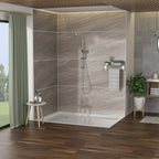 Shower System with 5 Function Rain Hand Shower and Slide Bar Combo - Pearl Silver, Gray, or Black
