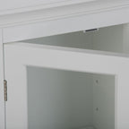 Pure White Single Door Wall Cabinet with Adjustable Shelf - White