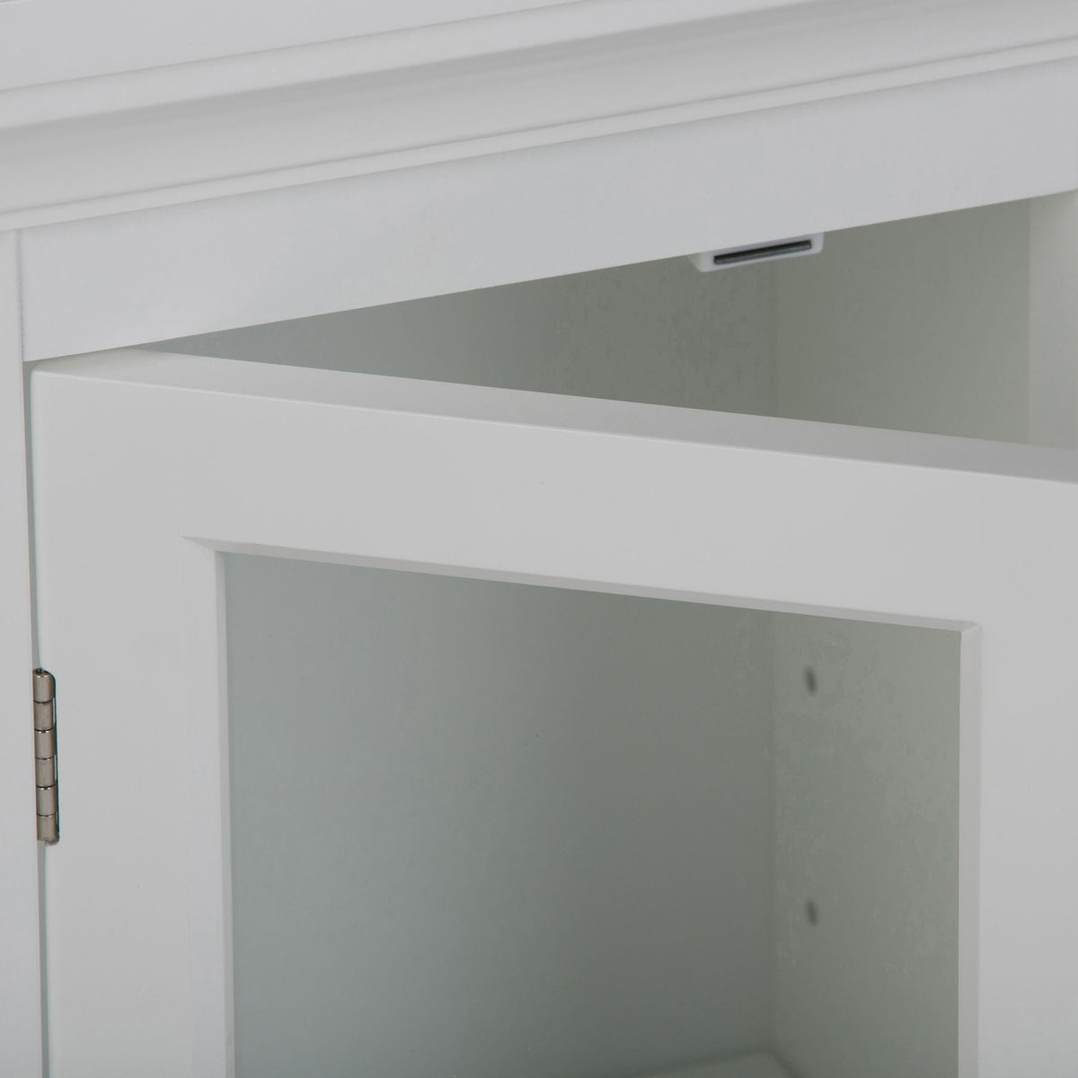 Pure White Single Door Wall Cabinet with Adjustable Shelf - White