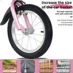 16-Inch Sporty Kids Cruiser Bike with Training Wheels - Green or Pink