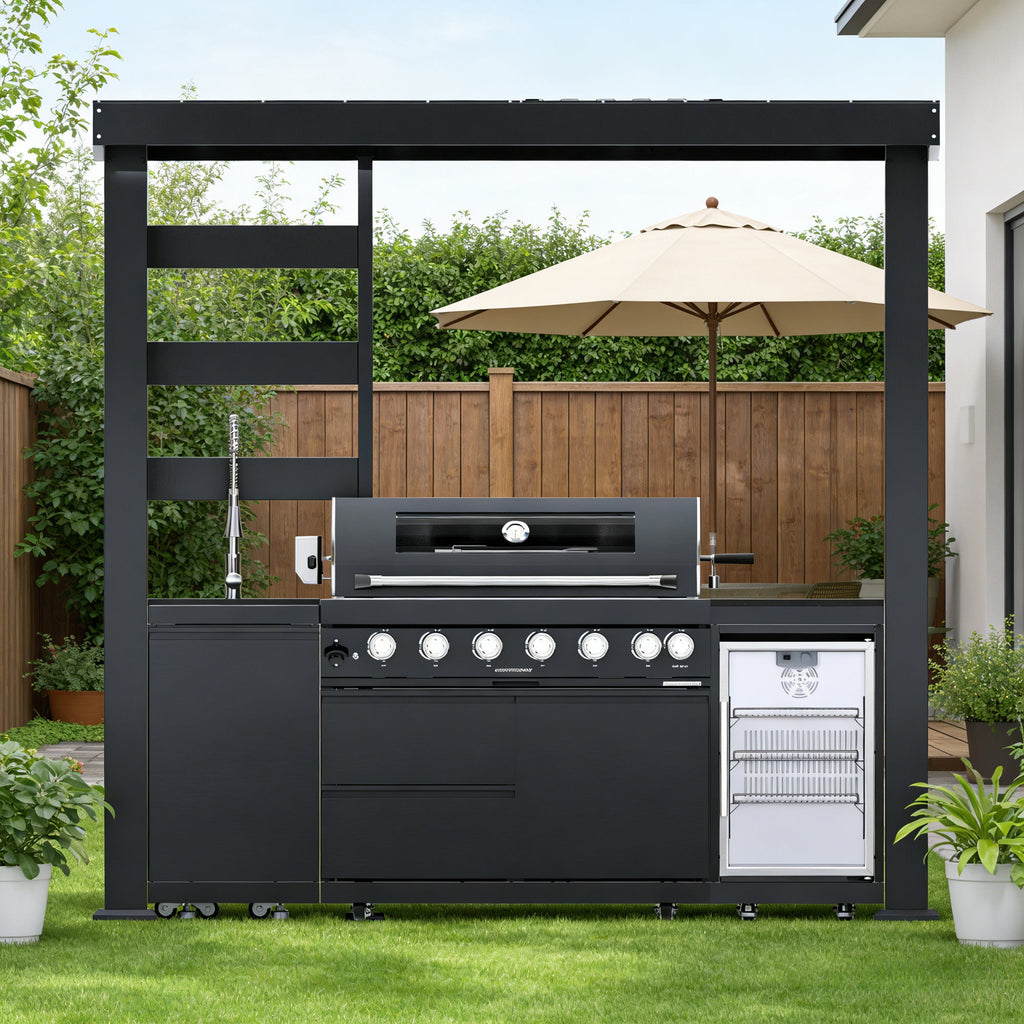 94-Inch 6-Burner Deluxe Stainless Steel Gas Grill