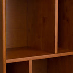 Mid Century Wide Bookcase with Storage Drawers - Multiple Colors