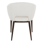 Contemporary Arm Chair with Cut-Out Backrest - White or Beige