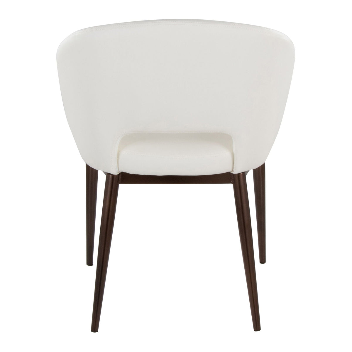 Contemporary Arm Chair with Cut-Out Backrest - White or Beige