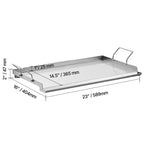 Stainless Steel Flat Top Griddle with Grease Trough - Steel Gray