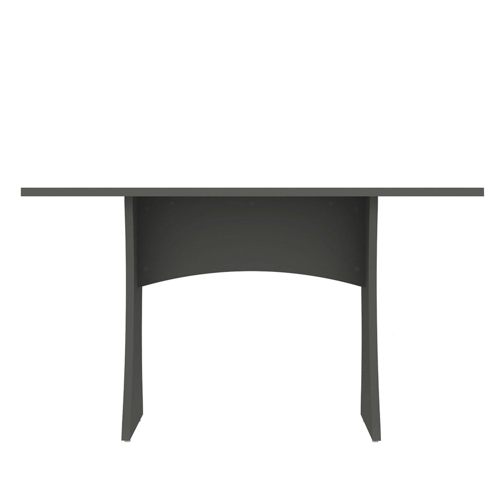 Modern Dining Table with Adjustable Metal Feet - Dark Gray or White
