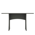 Modern Dining Table with Adjustable Metal Feet - Dark Gray or White