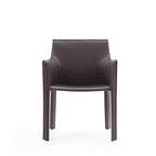 Vogue Dining Chair with Metal Frame - Light Brown or Dark Gray