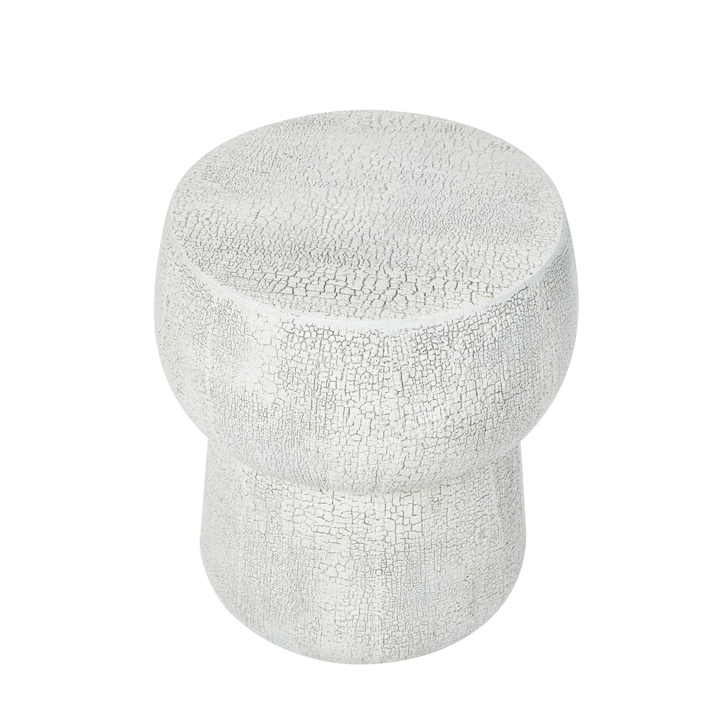 Outdoor Patio Accent Table with Crack Process - Magnesium Oxide Finish