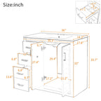 Bathroom Vanity With Sink Combo, Storage Cabinet, Freestanding Set