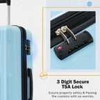 Expandable 2 Piece Luggage Set with TSA Lock and Spinner Wheels - Multiple Colors
