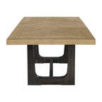 Table With Trestle Base Bar Table with Solid Wood Construction - Light Brown