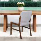 Light Gray Dining Chair Set of 2 with Lumbar Support - Caldwell