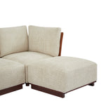 Velora 6-Piece U Shaped Boucle Modular Sectional Sofa with Deep Seating - White