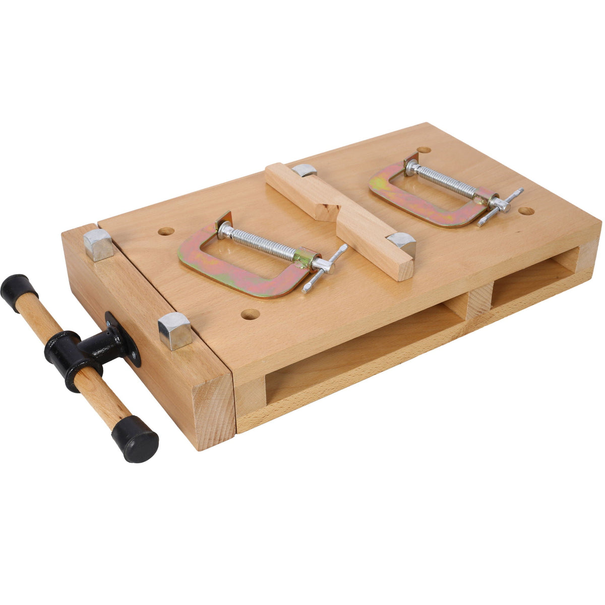 Portable Hardwood Workbench with Quick Release Handle - Natural