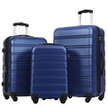 3 Piece Hardside Spinner Luggage Set with TSA Lock - Blue, Purple, Pink, Beige