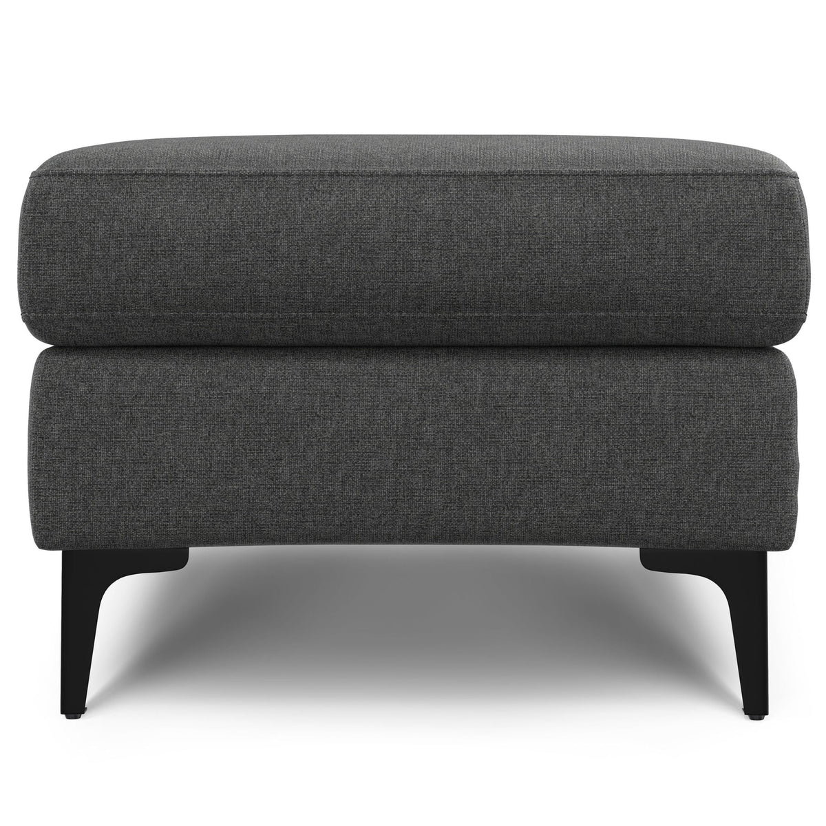 Versatile Mid Century Ottoman with Eco-Friendly Upholstery - Beige or Dark Gray