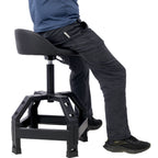 Pneumatic 360 Degree Swivel Mechanics Stool with Adjustable Height - Red or Black