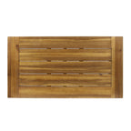 Teak Outdoor Coffee Table with Metal Frame - Natural Teak