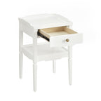 1 Drawer Nightstand with Solid Wood Frame - Blue, Dark Green, or White