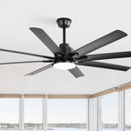 Smart Ceiling Fan With 8 Blades, Voice Remote Control, 6 Wind Speeds