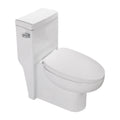 Modern Ceramic 1 Piece Toilet with Soft Closing Seat - White