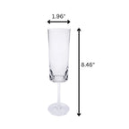 Oval Halo Acrylic Champagne Flutes with Unbreakable Design - Blue or White