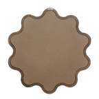 Wooden Accent Mirror With Unique Frame - Brown