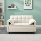 Convertible Velvet Sofa Bed with Storage Pockets - Multiple Colors