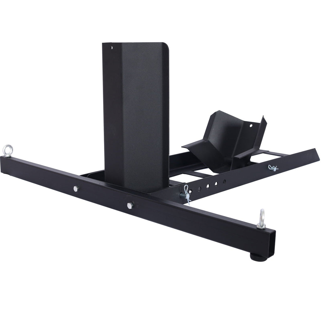 Heavy Duty Adjustable Motorcycle Stand / Wheel Chock with 1800 lb Capacity - Black