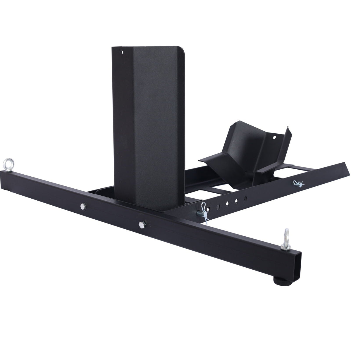 Heavy Duty Adjustable Motorcycle Stand / Wheel Chock with 1800 lb Capacity - Black