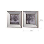Vintage Reflective Picture Frames with Mirrored Surface - Silver