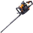 26Cc Gas Powered Hedge Trimmer with Double Sided Blade and Recoil Start - Orange
