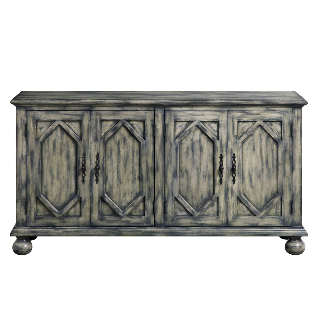 Pavan Console Cabinet with Patterned Doors - Gray