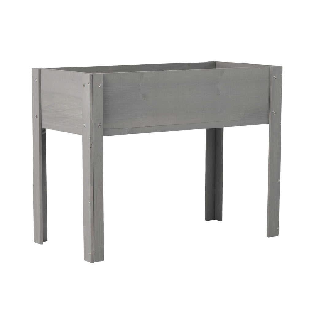 Solid Wood Raised Garden Bed with Legs - Available in Gray, Dark Gray, Dark Brown