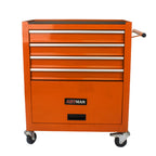 Multifunctional 4-Drawer Tool Cart with Wheels - Blue or Orange