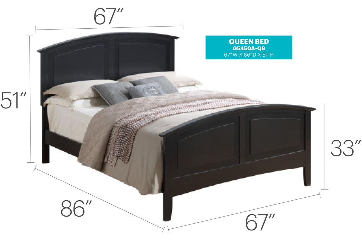 Elegant Panel Bed with Real Wood Veneers - Multiple Colors