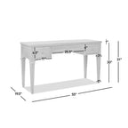 Dauphin 3 Drawer Executive Desk with Soft-Close Drawers - Light Brown or Gray