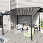 10' x 10' Outdoor Hardtop Pergola Gazebo with Galvanized Steel - Gray