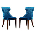 Reine Dining Chair Set of 2 with Solid Wood Frame and Classic Design - Multiple Colors