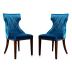 Reine Dining Chair Set of 2 with Solid Wood Frame and Classic Design - Multiple Colors