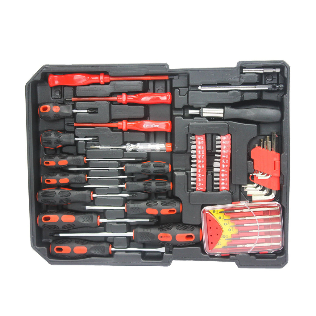 899 Piece Home Repair Tool Set with Rolling Toolbox - Pearl Silver or Black