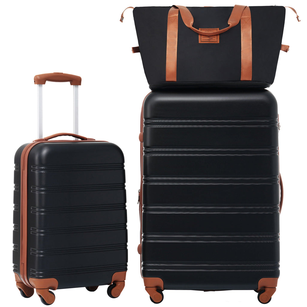 Lightweight Hardshell Luggage Set 2 Piece with TSA Lock - Black, White or Pink