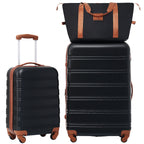 Lightweight Hardshell Luggage Set 2 Piece with TSA Lock - Black, White or Pink