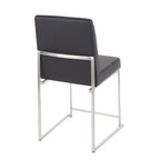 Fuji Contemporary High Back Dining Chair Set with Upholstered Seat - Multiple Colors