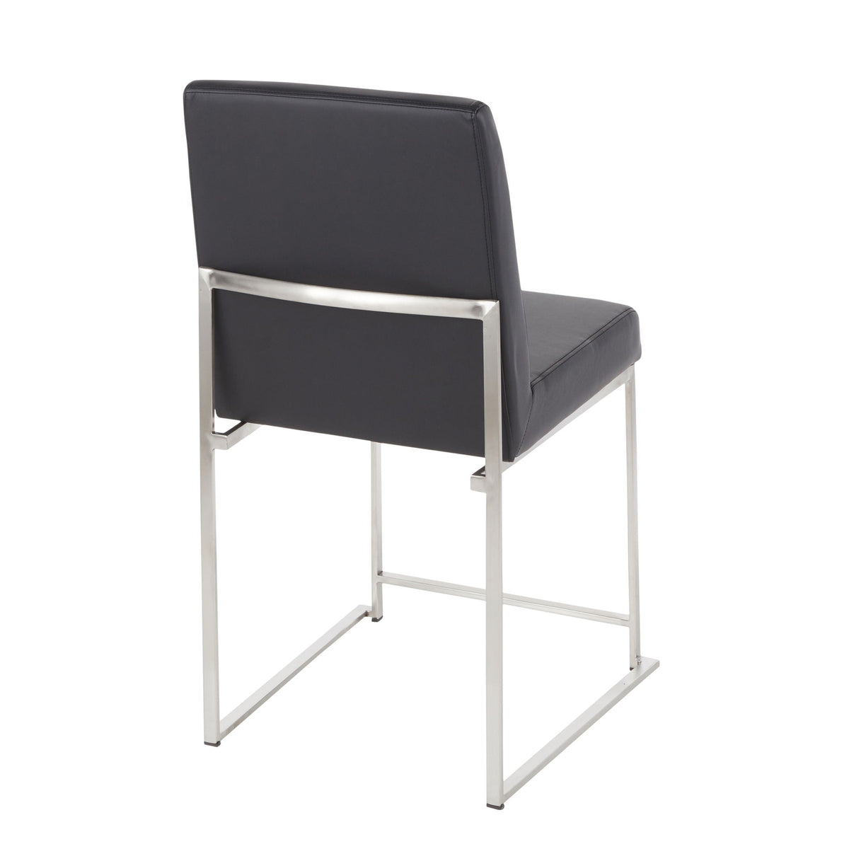 Fuji Contemporary High Back Dining Chair Set with Upholstered Seat - Multiple Colors