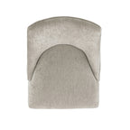 Upholstered Armchair with Ergonomic Backrest - Beige or Dark Gray